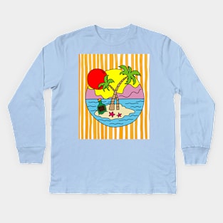 Lonely Island Relaxation Sun Kids Long Sleeve T-Shirt